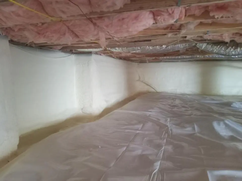 Crawl space encapsulation with closed-cell spray foam for Attic Insulation in Midway